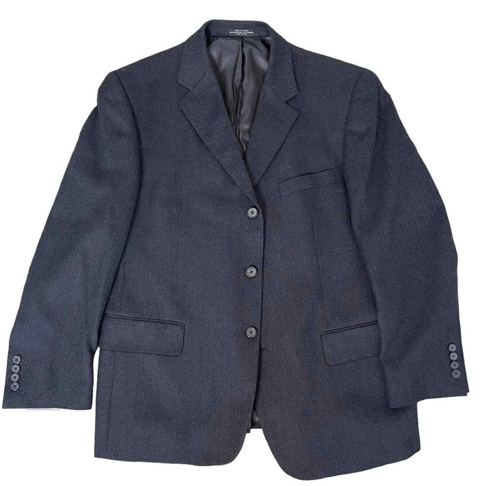 Jones New York - Men's Cashmere/Wool‎ Blazer - Dark Gray - Size 44R - Unisex